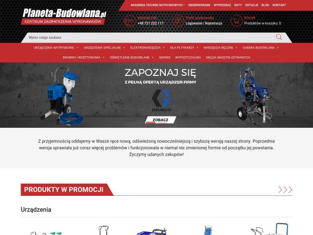 Planeta Budowlana - Centrum maszyn budowlanych i agregatów malarskich.